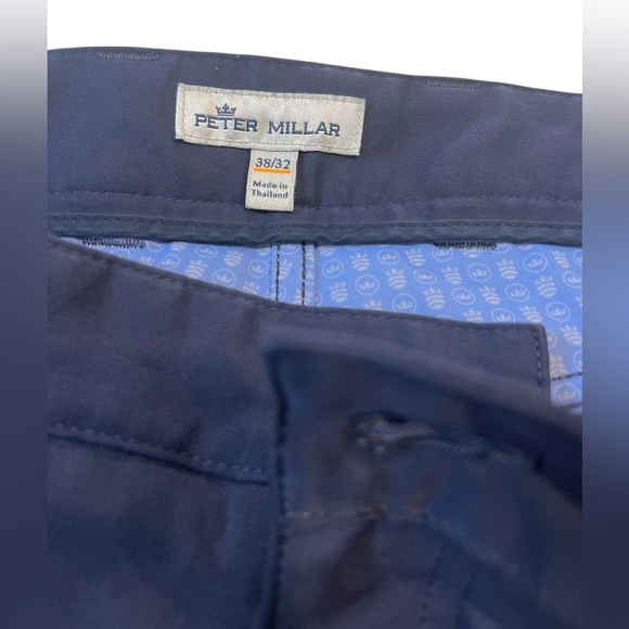 PETER MILLAR Crown EB66 Sport Five-Pocket Men’s Pants, Color Navy, Size 38x32 - Picture 5 of 10